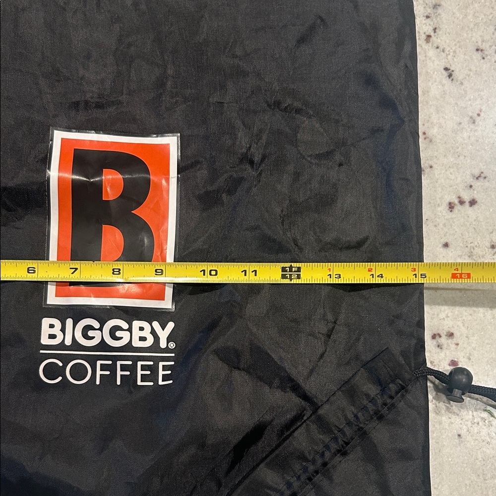 Biggby Coffee Black Tote canvas reusable Bags black and orange tired but wired - Picture 6 of 7